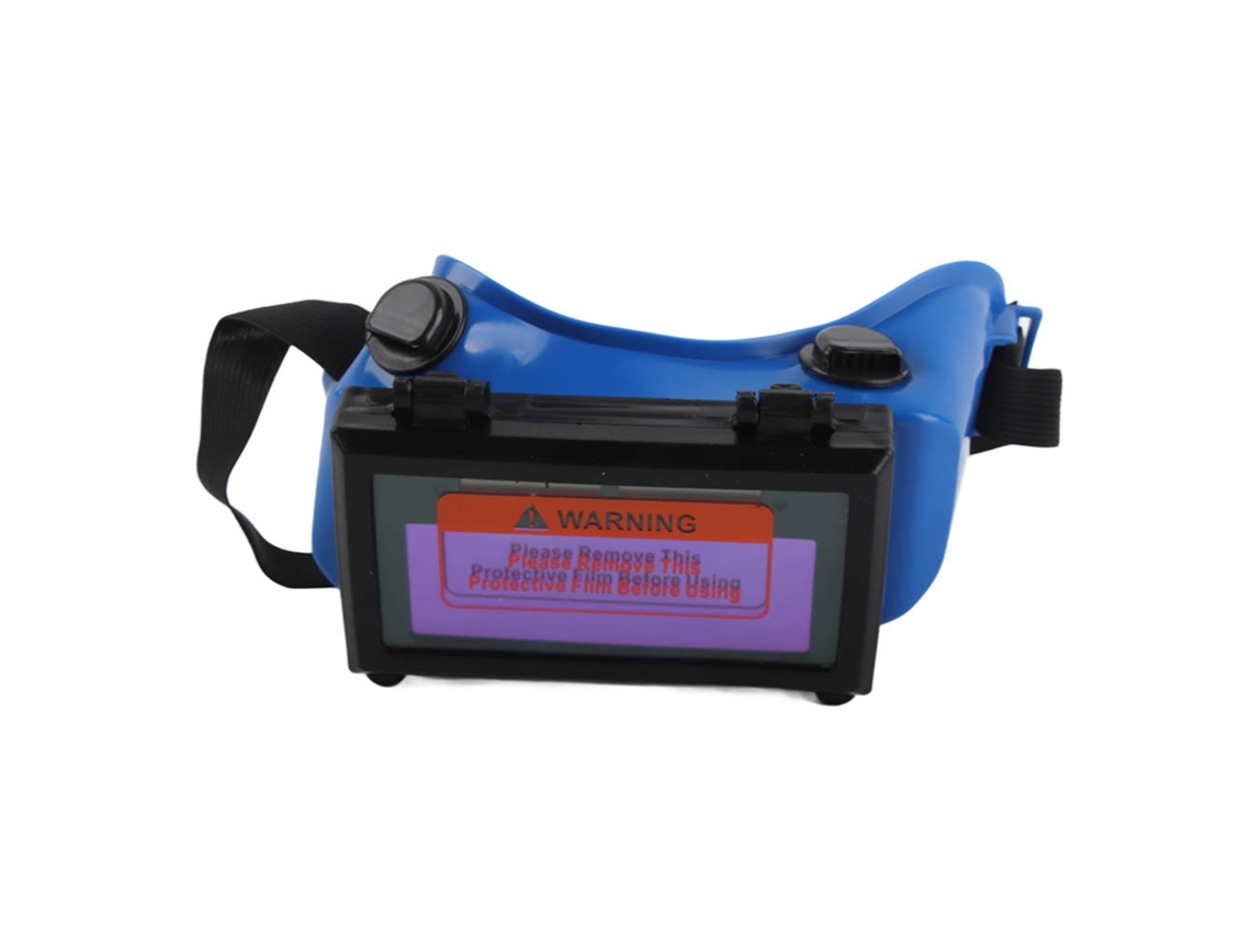 Óculos de Solda com Escurecimento Automático Solar, Proteção UV, Ajustável, Azul | S/MARCA