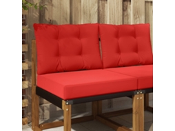 Vidaxl Almofada Para Sofá Externo Poliéster Vermelho 60 X 50,5 Cm