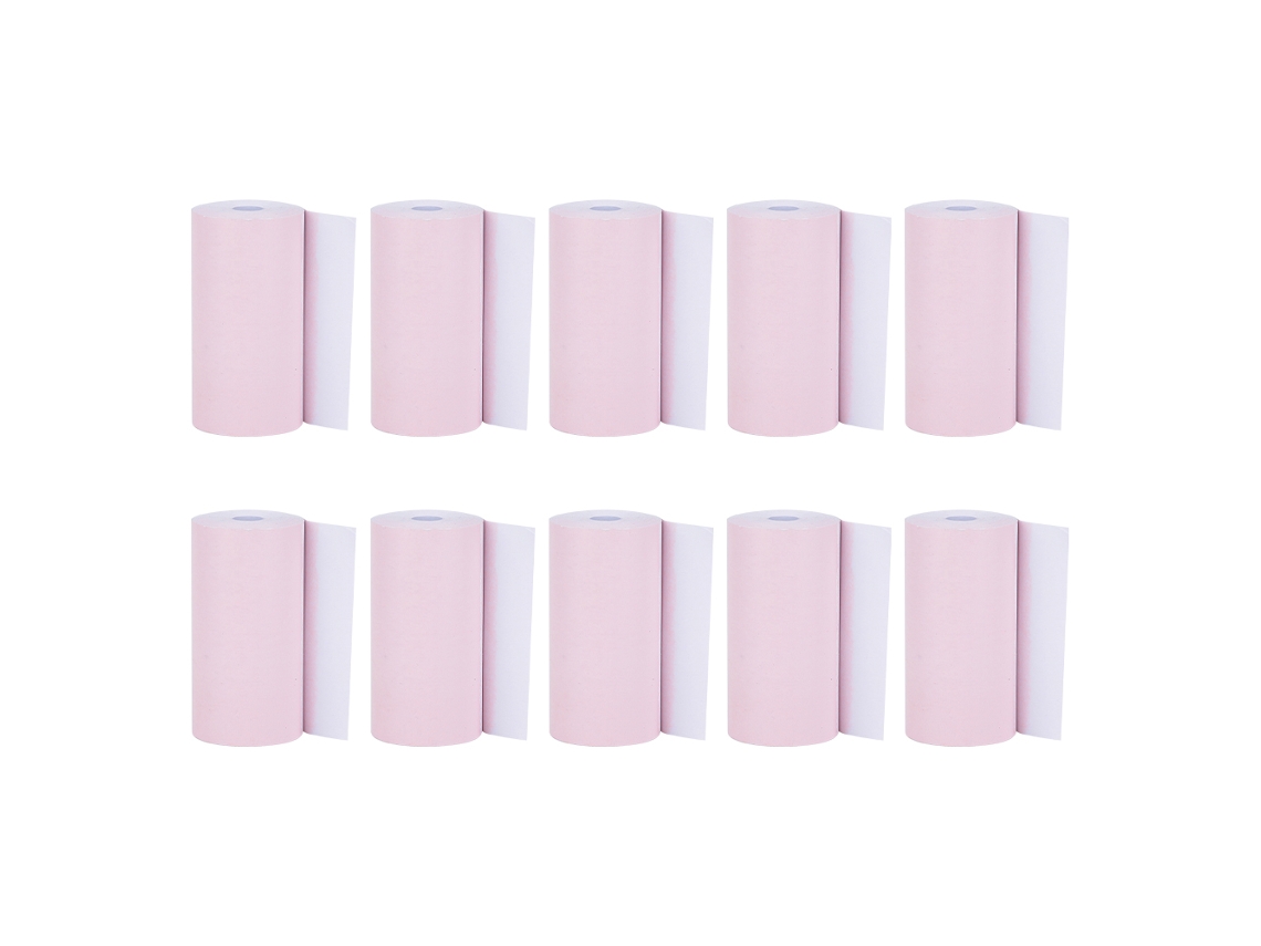 10 Rollos De Papel Térmico Rosa Para Impresora Térmica 58mm Para Recibos