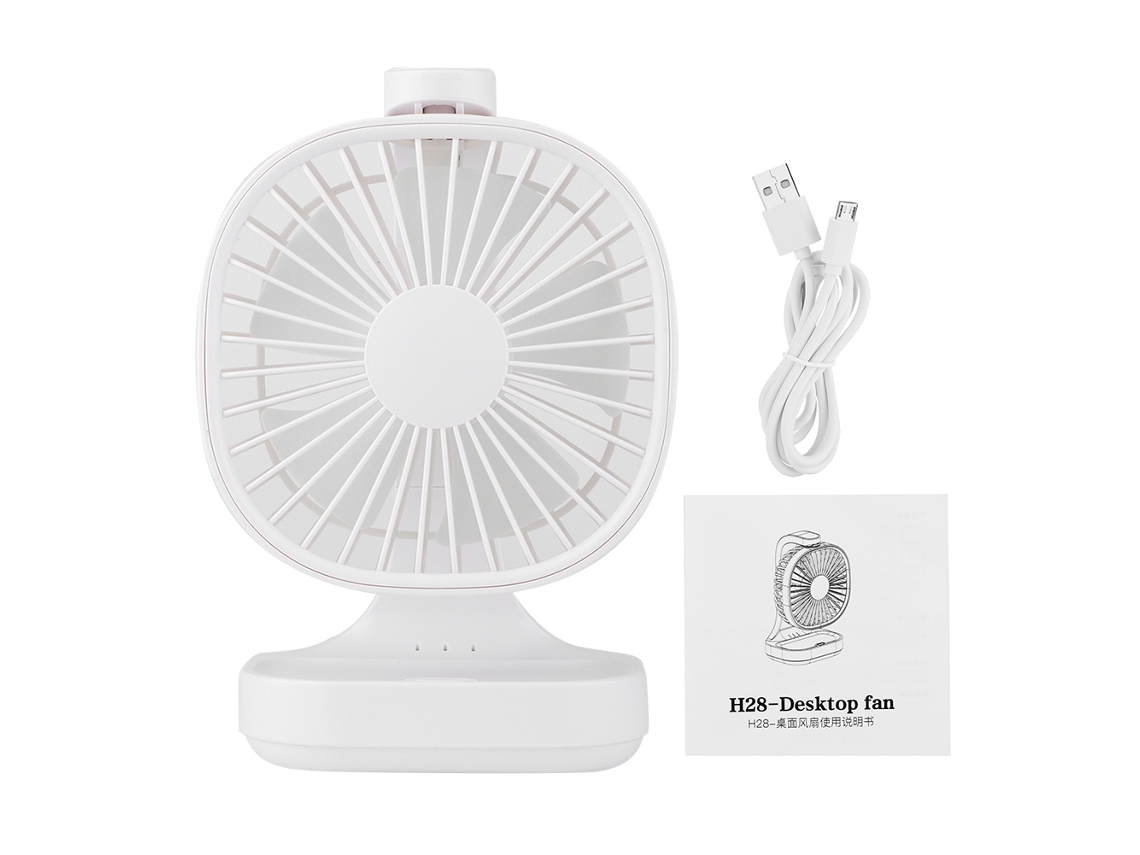Ventilador Mini Usb Recarregável Silencioso Branco Worten