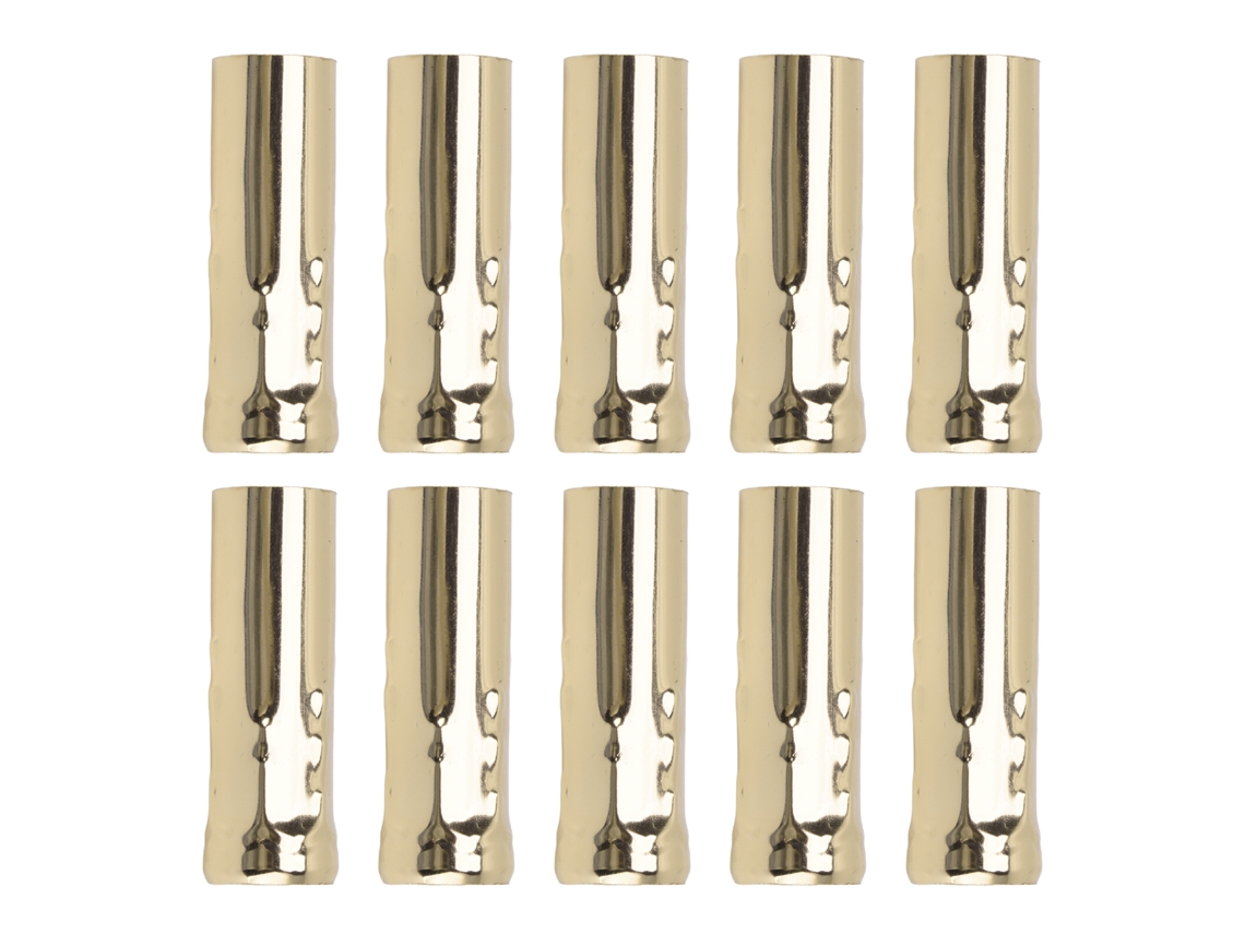 Rebe-10 Peças De Tubo Metálico E14 Para Porta-velas Base De Lâmpada Acessórios De Iluminação 25x80mm Ouro