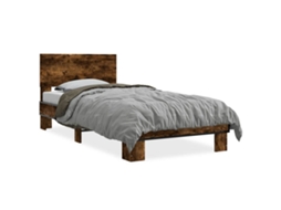 Bed Frame, Bed Frames Vidaxl Marrom Madeira Processada (90 X 200 Cm)