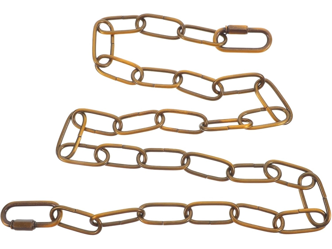 Corrente De Ferro Dourado Resistente Para Lustres Com Bordas Lisas,