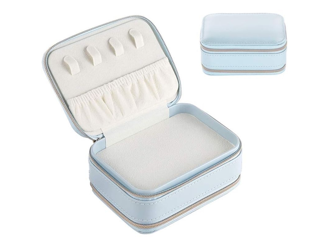 2026-caja De Joyas Mini, Organizador De Joyería Para Viajes Y Estuche De Almacenamiento (azul)