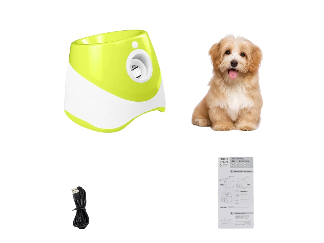 Lançador De Cães, Brinquedo Interativo De Busca, Distâncias De Lançamento Ajustáveis, Verde