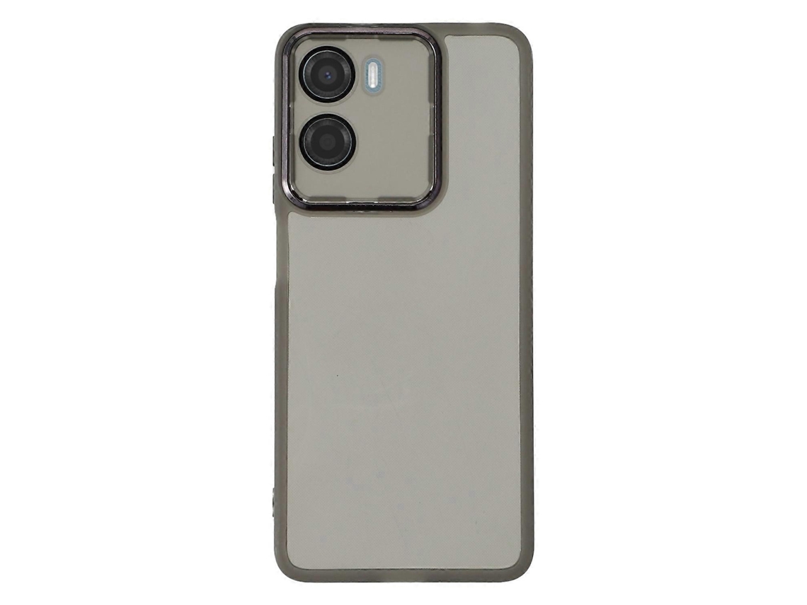 Capa Protetora Para Câmera Motorola Moto G05 4g Galvanizada Tpu Transparente Preta
