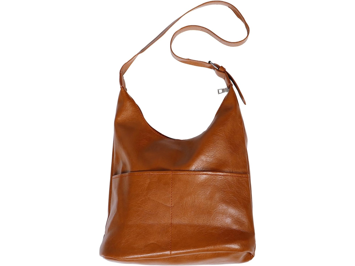 Bolsa De Compras Grande Em Pu Macio, Design Retrô Elegante Para Mulheres, Pacote Com 1 Unidade.
