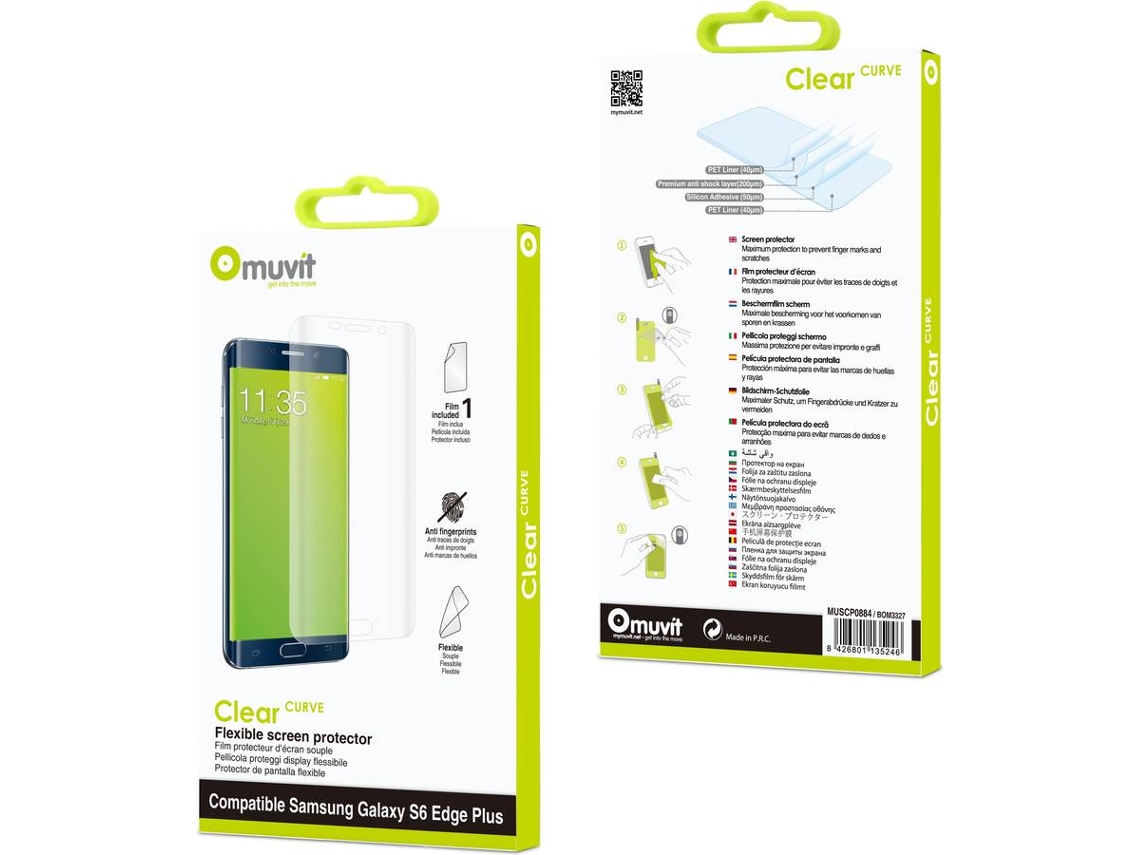Pelicula de Vidro MUVIT Galaxy S6 Edge+