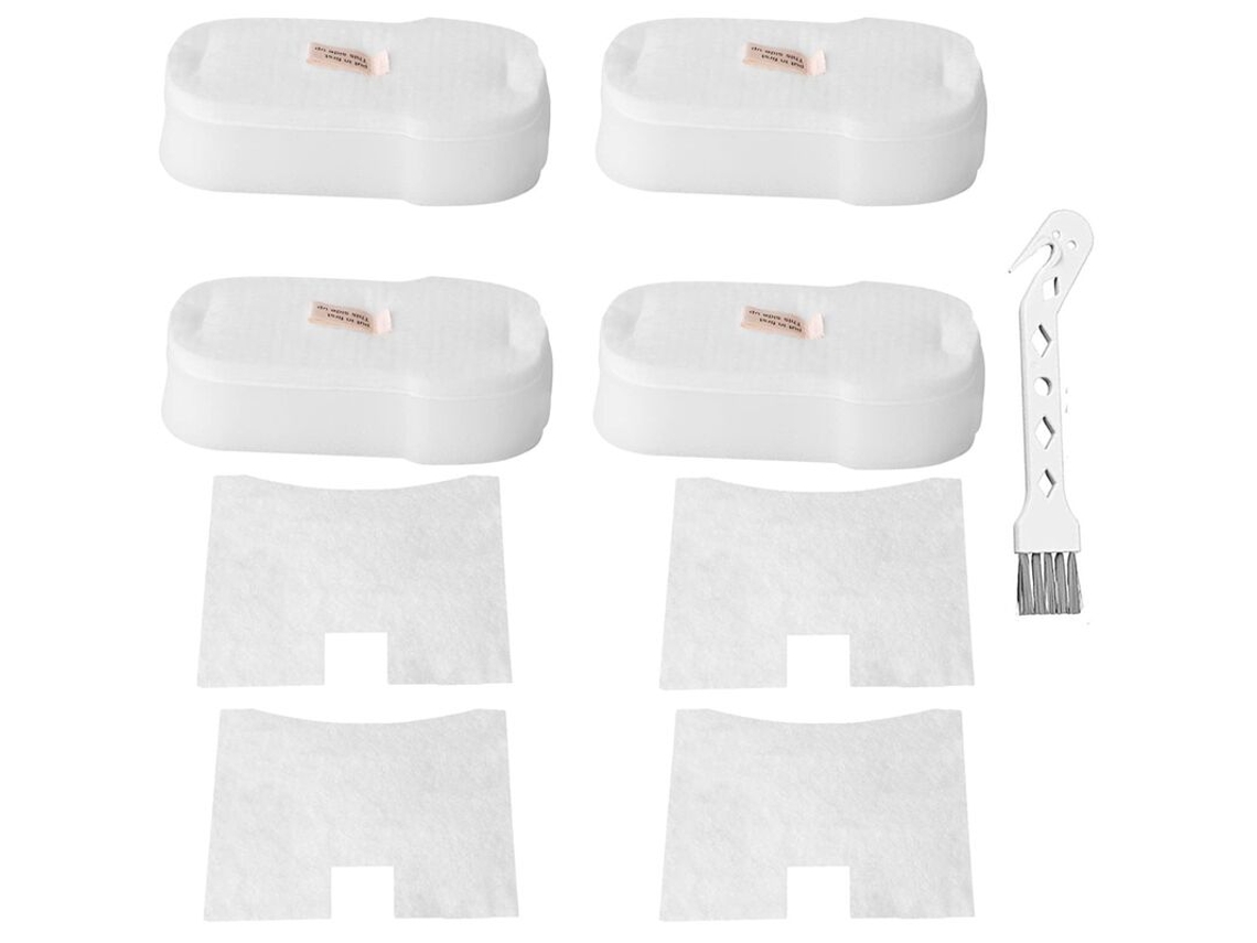 Conjunto de 4 Filtros Reposição para Aspirador de Pó Vertical Ultraleve Sem Fio Duoclean Powerfins Hz2002 Hz2000 BRILVIBERA