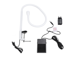Lâmpada UV 5W com pedal e pescoço de ganso flexível para extensões de cílios e unhas | S/MARCA