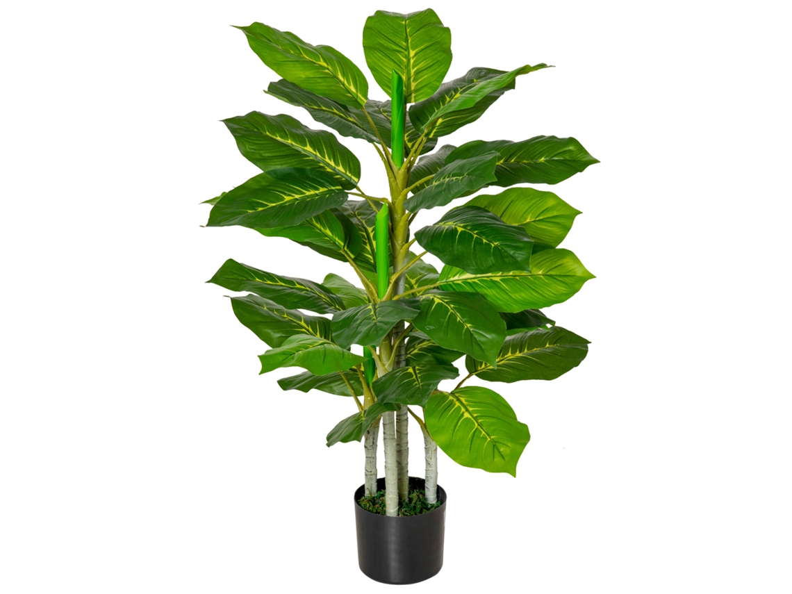 Árvore Artificial Planta Com 33 Folhas, Vaso A Sala De Estar, De 95 Cm