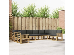 Vidaxl Conjunto De Sofás Para Exterior 10 Pcs Branco E Antracite