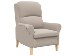 Conjunto 1 Poltrona Vidaxl Cinzento-claro Tecido (76 X 94 X 102 Cm)