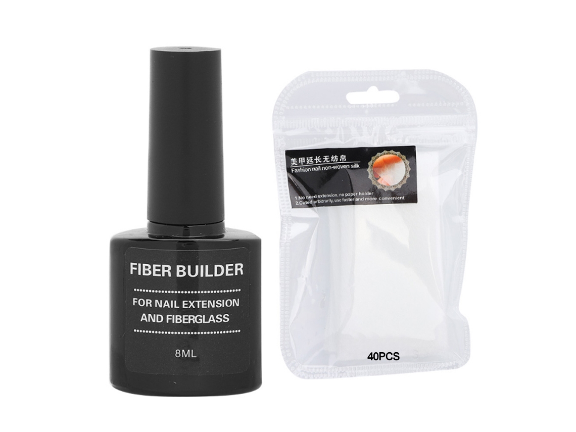 Fibra De Vidro Para Alongamento De Unhas Com Gel 40pcs - Ferramenta Manicure Diy Sem Apoio De Papel