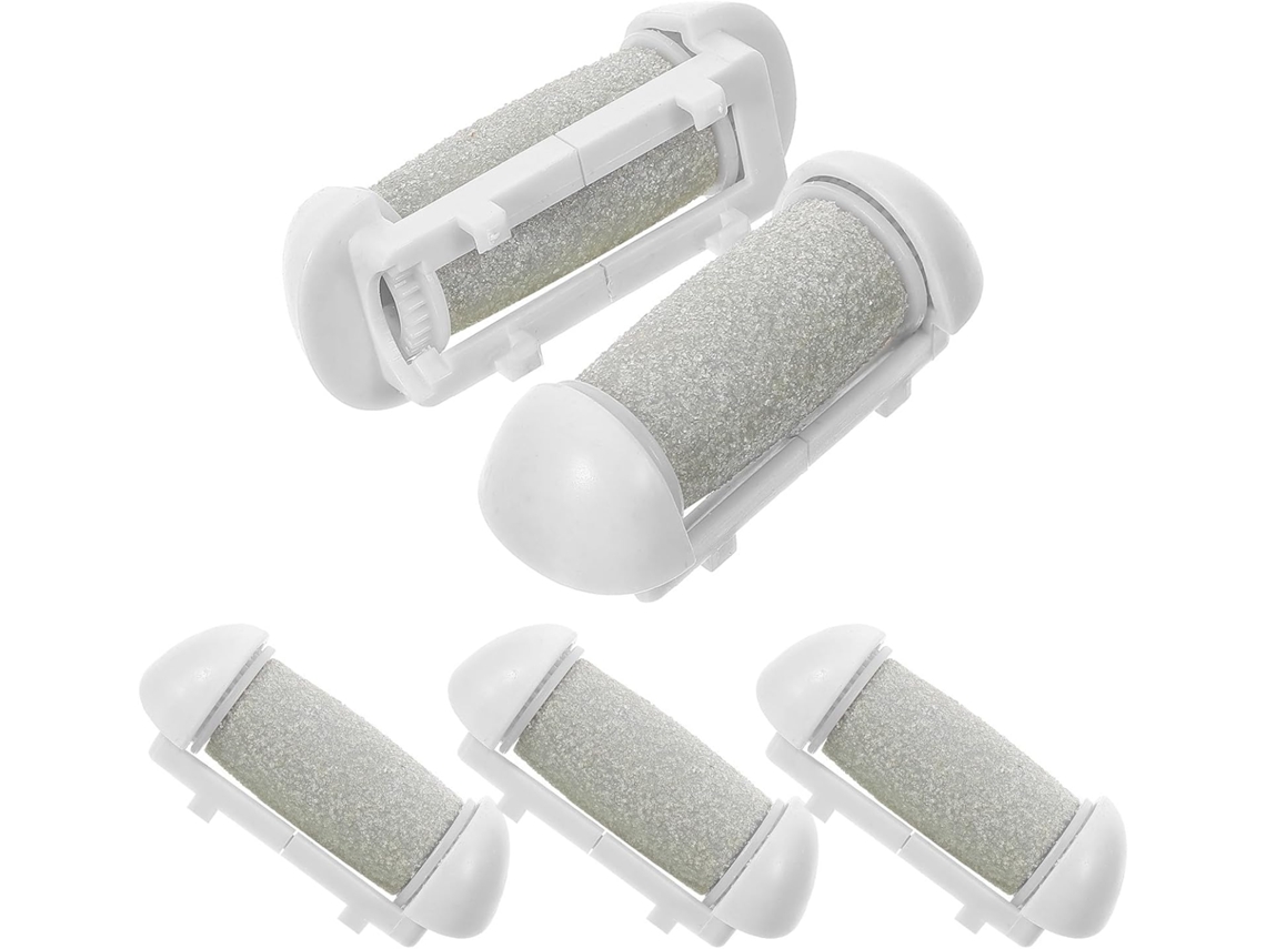 Conjunto De 5 Cabeças De Substituição Para Lixa Elétrica De Pés, Em Plástico, Fácil De Usar.
