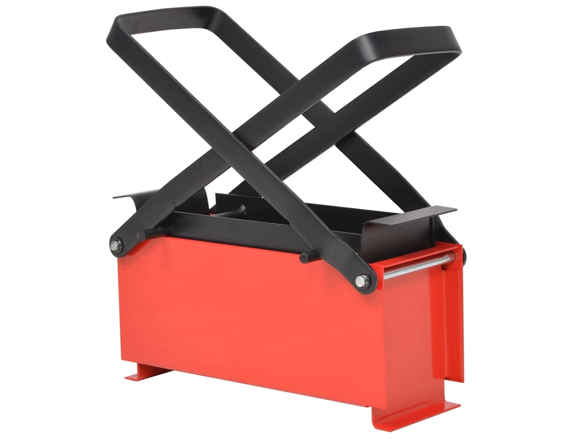 Vidaxl Prensa De Briquetes De Papel Em Aço 34x14x14 Cm Preto/vermelho