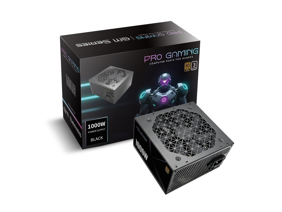 Fonte De Alimentação Progaming 1000w 80 Plus Gold Totalmente Modular 12vhpwr I-stop Fan Preto