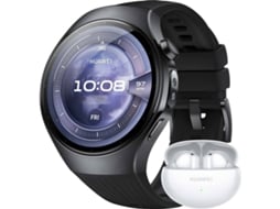 Smartwatch HUAWEI Watch 5 (46 mm - Preto) Com Oferta de Auriculares Freebuds 6i Branco