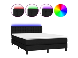 Box Spring Bed, Box Spring Beds Vidaxl Preto Tecido (140 X 190 Cm)
