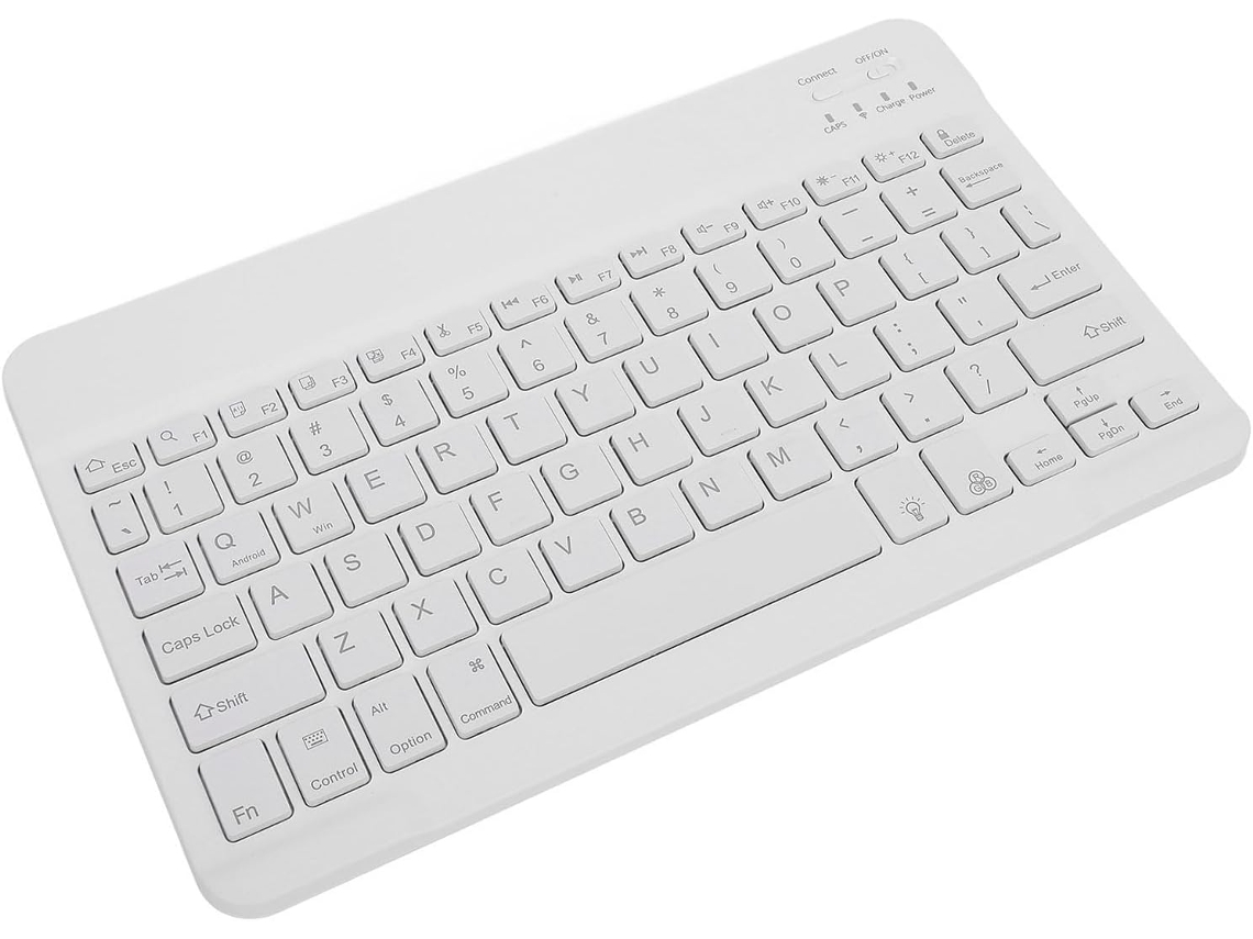Teclado Bt, Rgb 3, Tela Fina De 10 Polegadas Com Modo De Espera Para Android E Pc (branco)