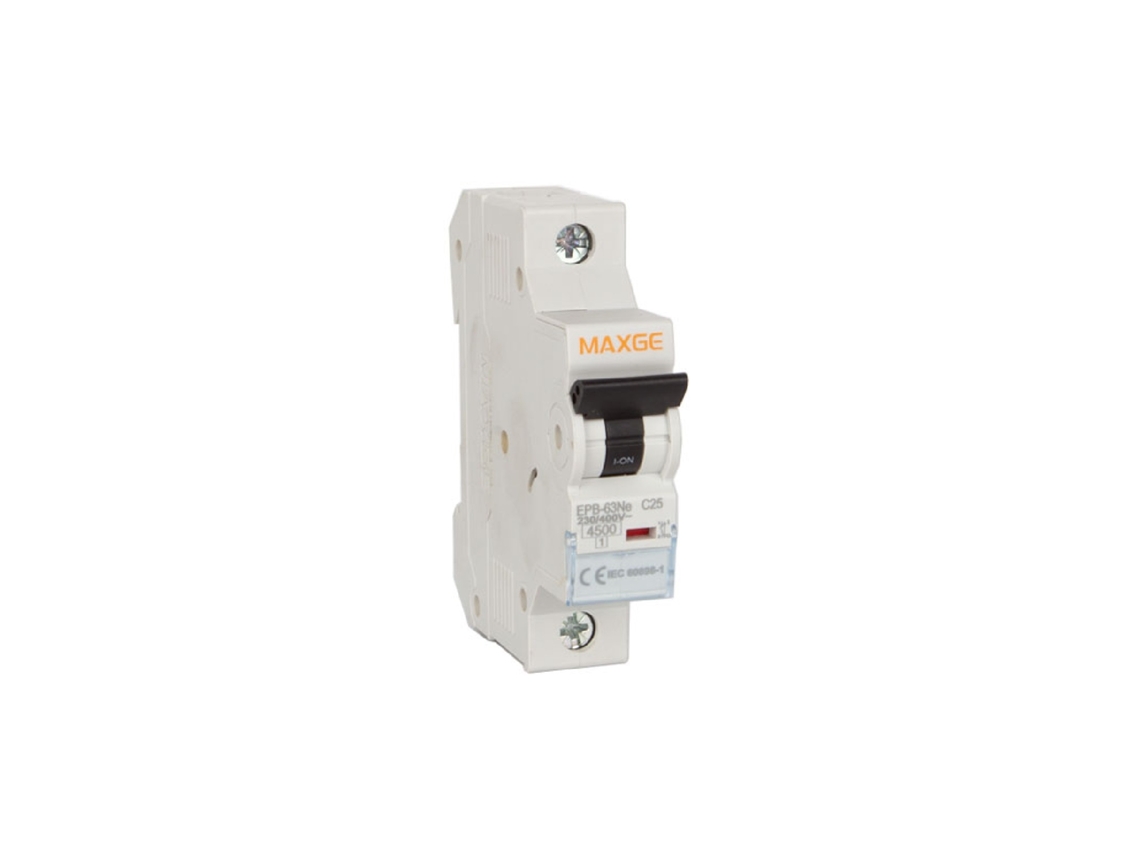Disjuntor Magnetotérmico 1p 4-40 A, 6 Ka, Curva C, Para Uso Industrial, Terciário E Residencial Maxge Alpha+ 16 A