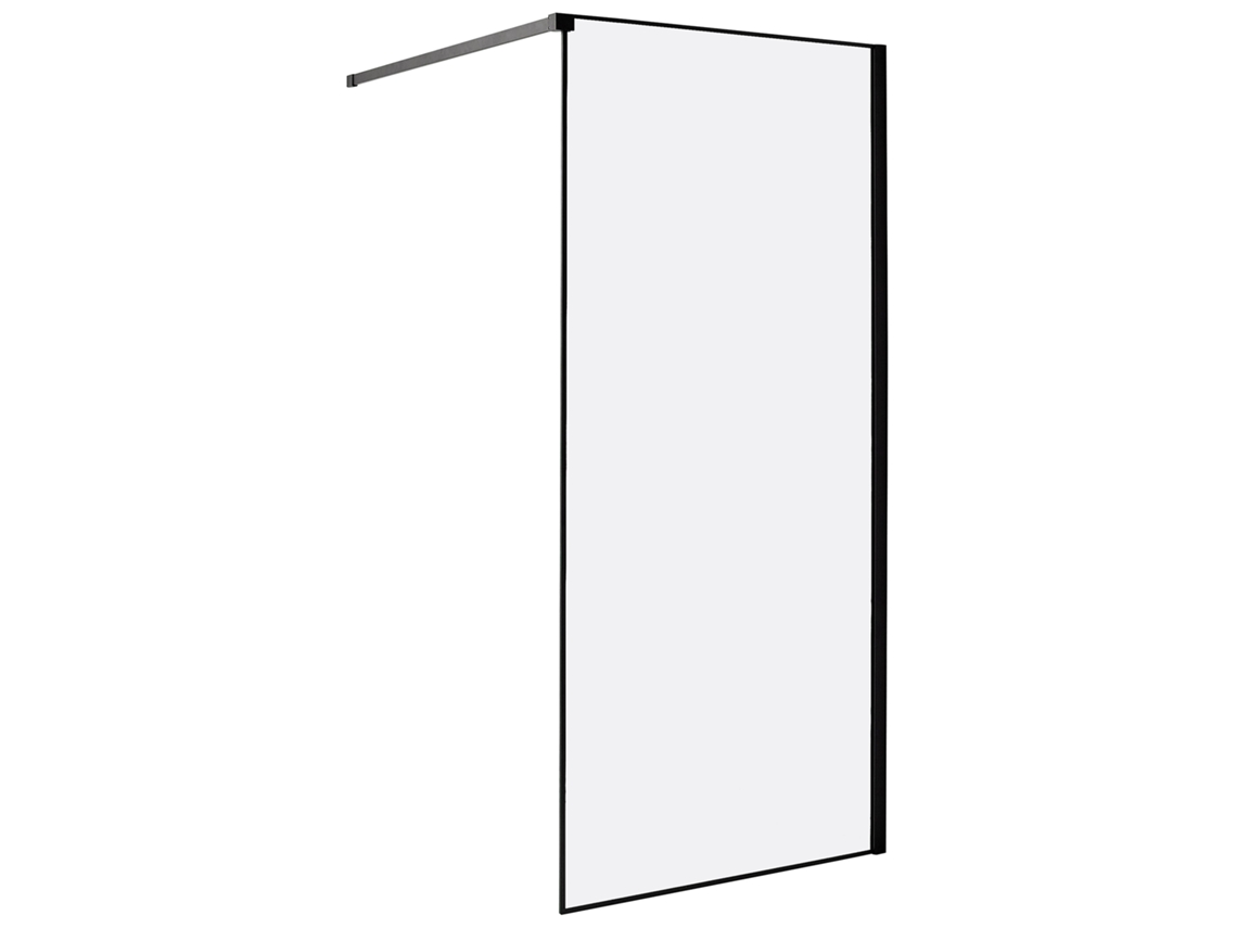 Painel De Duche BELIANI Waspam De Vidro De Segurança (temperado) Preto 90x90x190