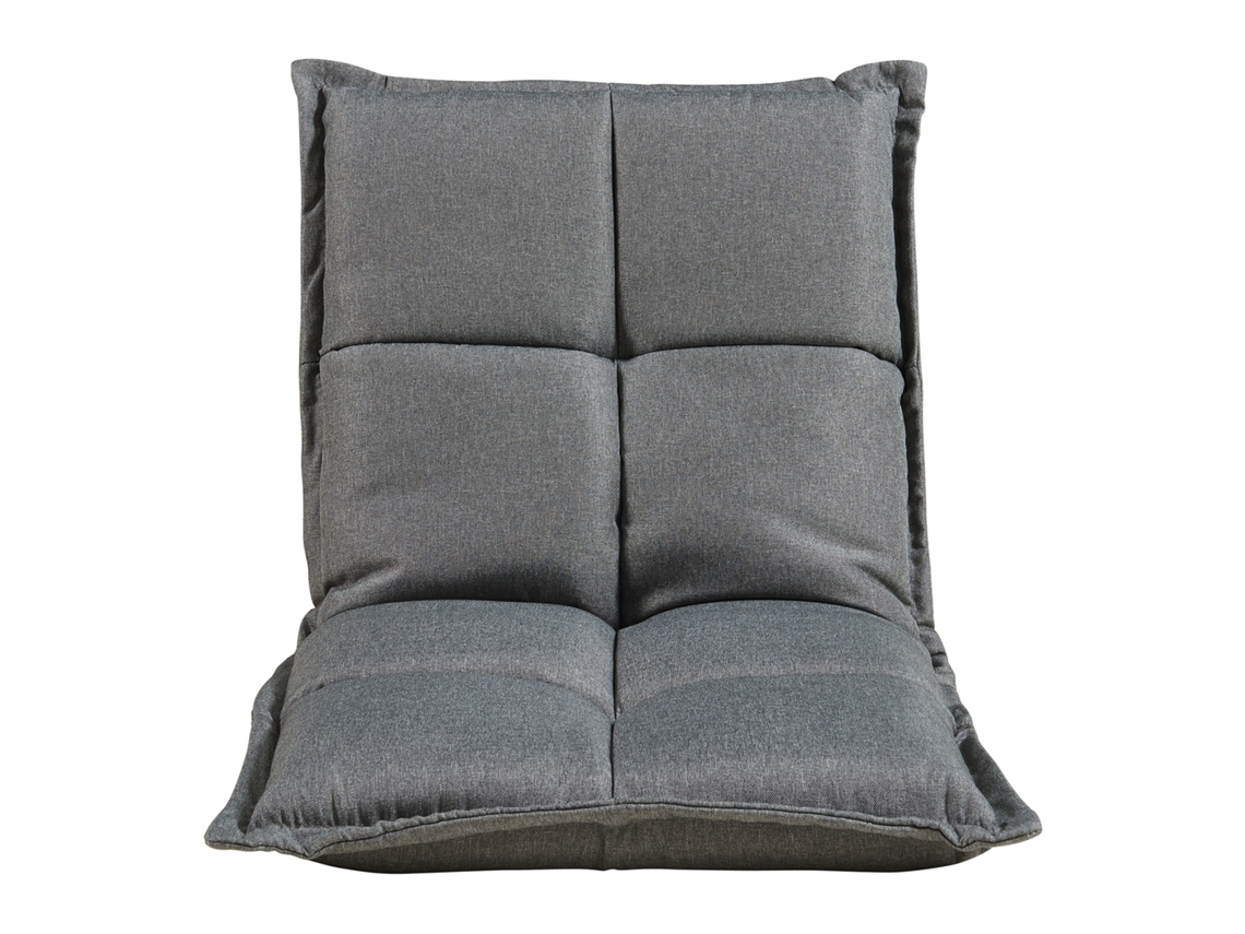 Cadeira De Chão Deinze Com Estrutura Metálica Regulável 52 X 50 Cm Cinza Escuro [EN.CASA]