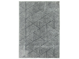 Tapete Moderno Sala Lavável Cinza Escuro 150x80cm VELTRIX