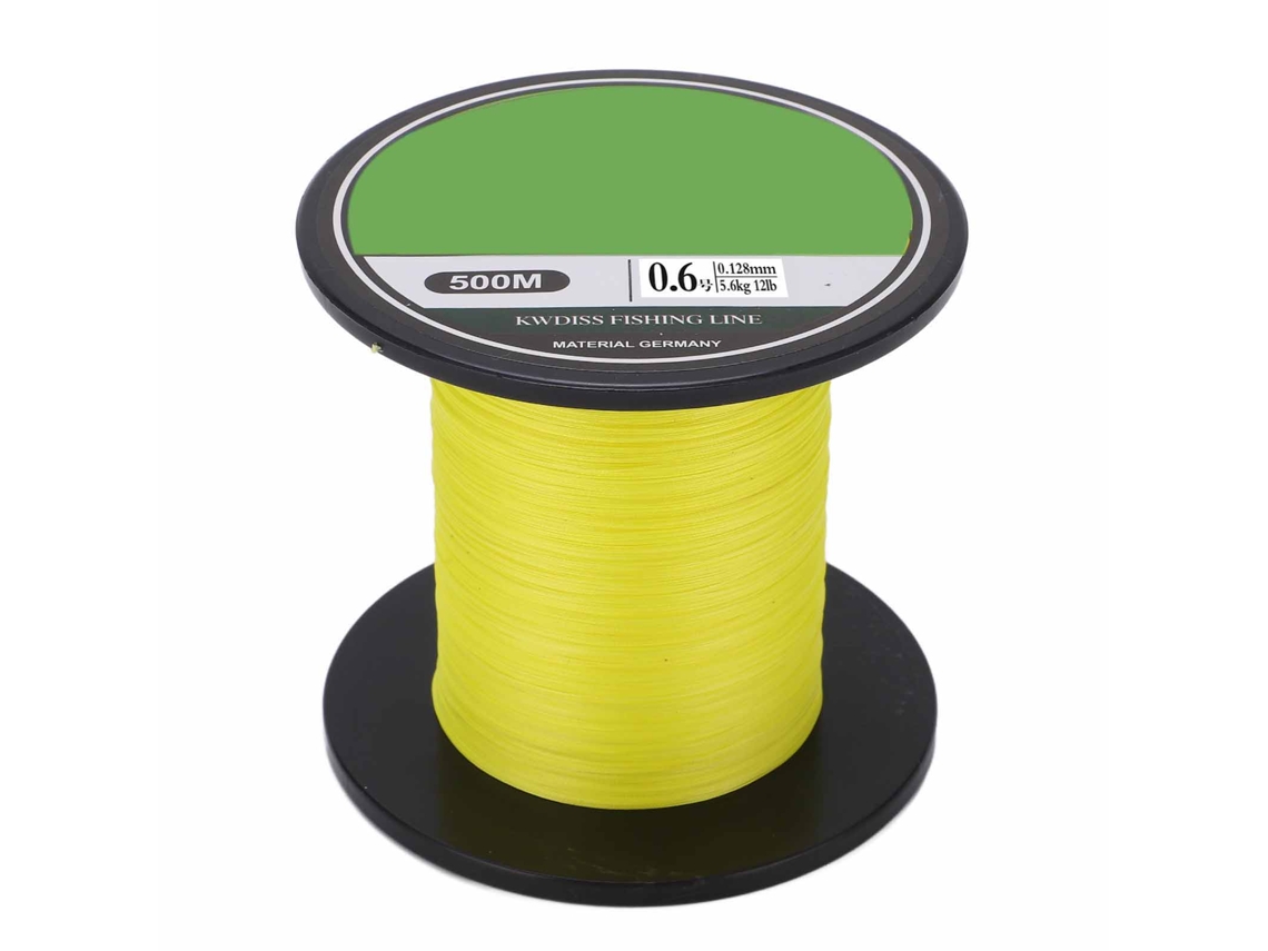 Linha de Pesca 8 Fios 500m Pe Amarela Ultra Forte