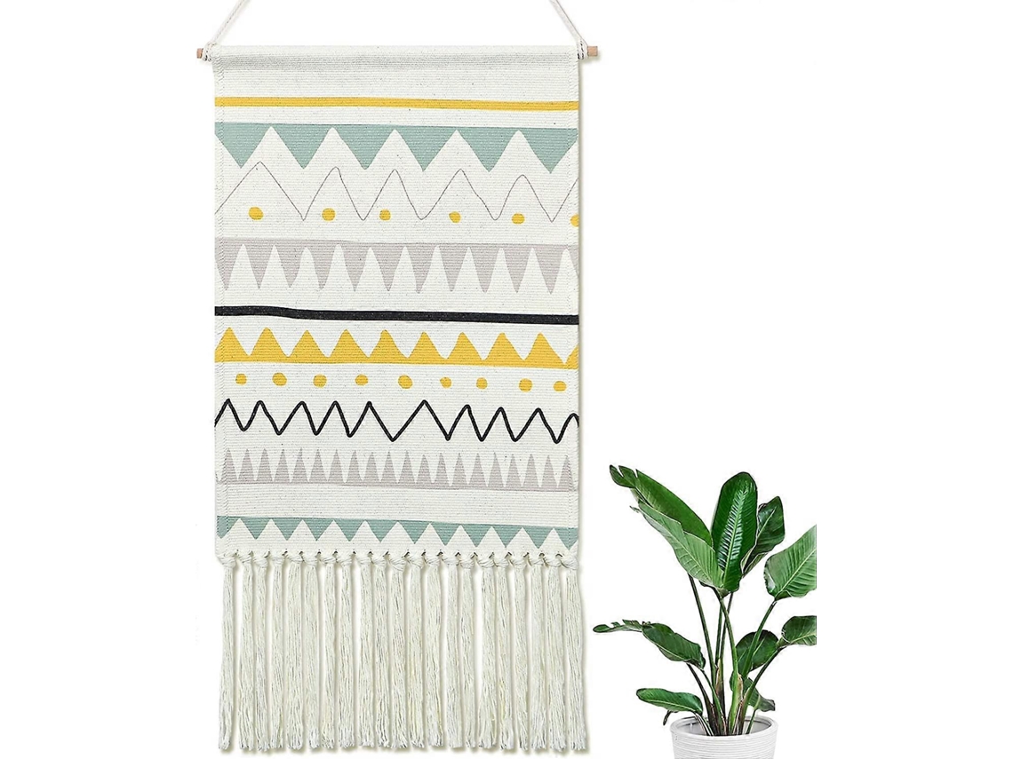 Rebe tapiz Bohemio Con Luna Y Sol Tejido a Mano Decoración de Pared para Dormitorio Fiesta Y Regalo