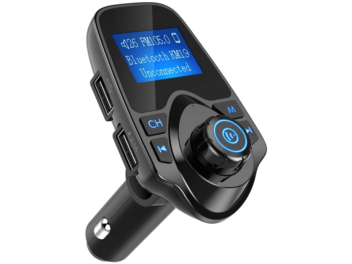 Transmissor Fm Bluetooth Veicular, Mãos-livres, Visor Lcd