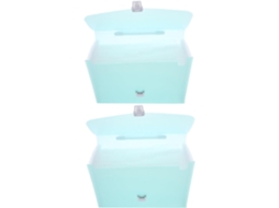 Conjunto De 2 Organizadores De Pastas Para Diversas Folhas, Pastas Sanfonadas Transparentes Para Pág Gokoco
