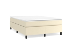 Box Spring Bed, Box Spring Beds Vidaxl Creme Couro Artificial (140 X 190 Cm)