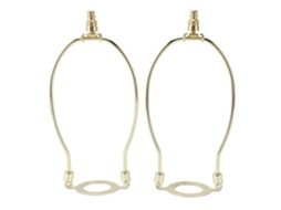 Kit 2pcs Suporte Arpas Ajustável Base E26 Metal Lâmpadas Mesa Chão Dourado | S/MARCA