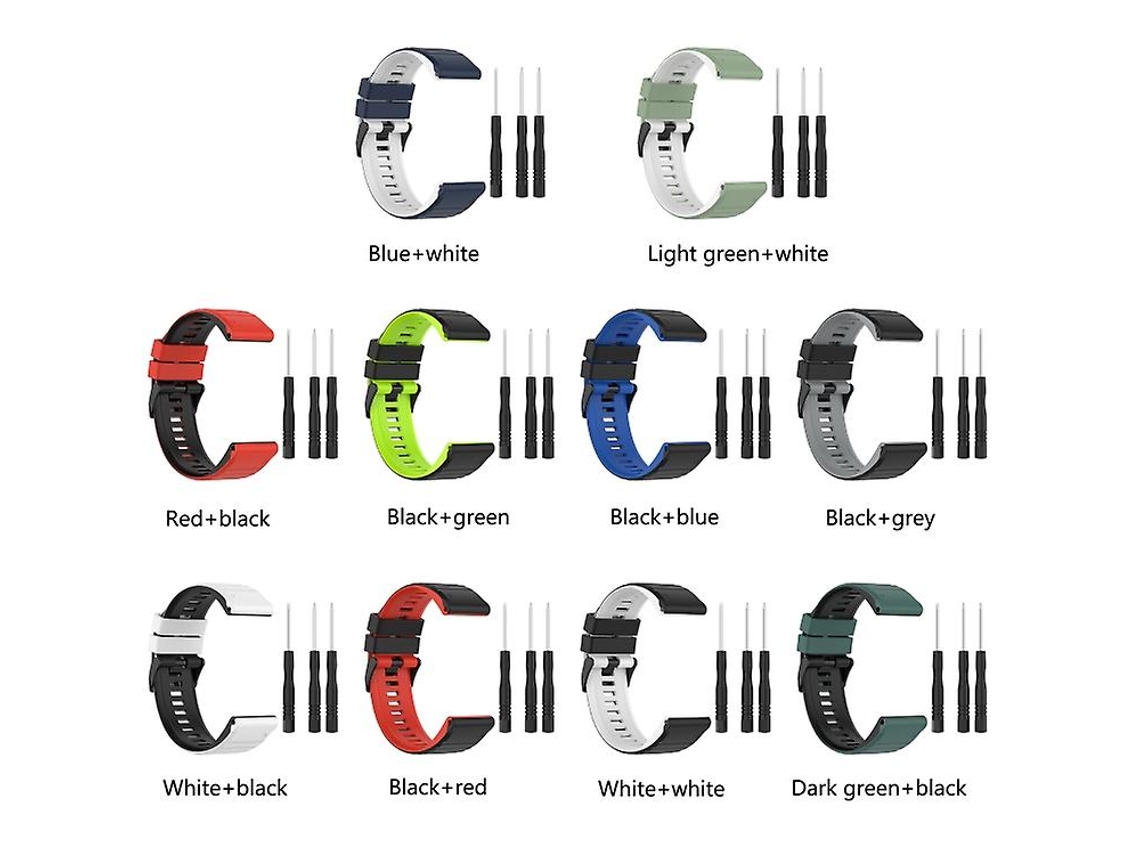Bracelete de Smartwatch para Garmin Forerunner 945 22Mm Branco-Preto VENISYMLIS