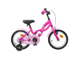 Vidaxl Bicicleta Infantil 12 Polegadas Para 2-4 Anos Rosa Escuro