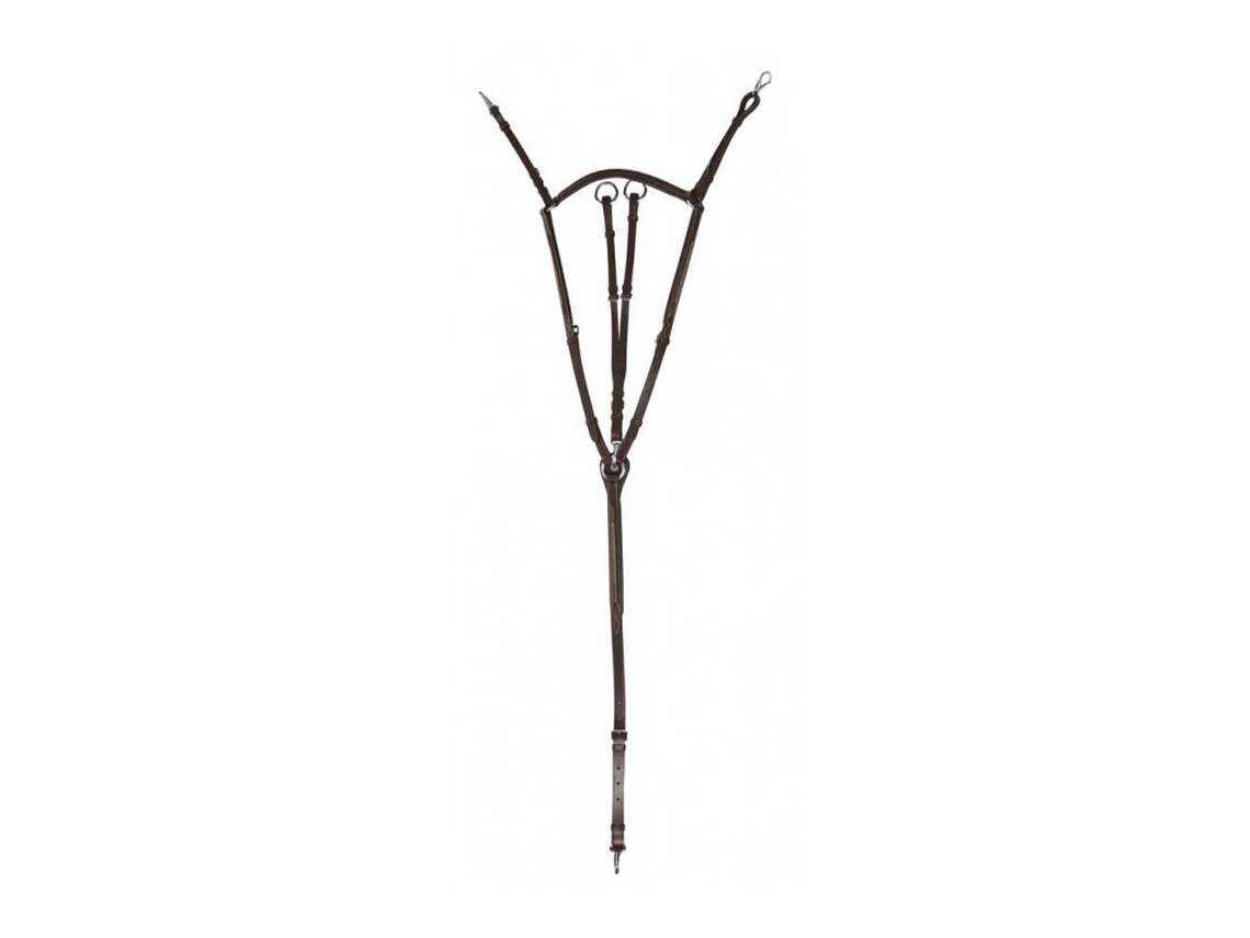 Peitoral com Martingale Hunting Prateado Fullnorton Equestrian