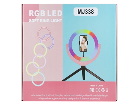 Led O-Ring para Telemóvel Bi-Direcional RBG LED Mj338 Rosa