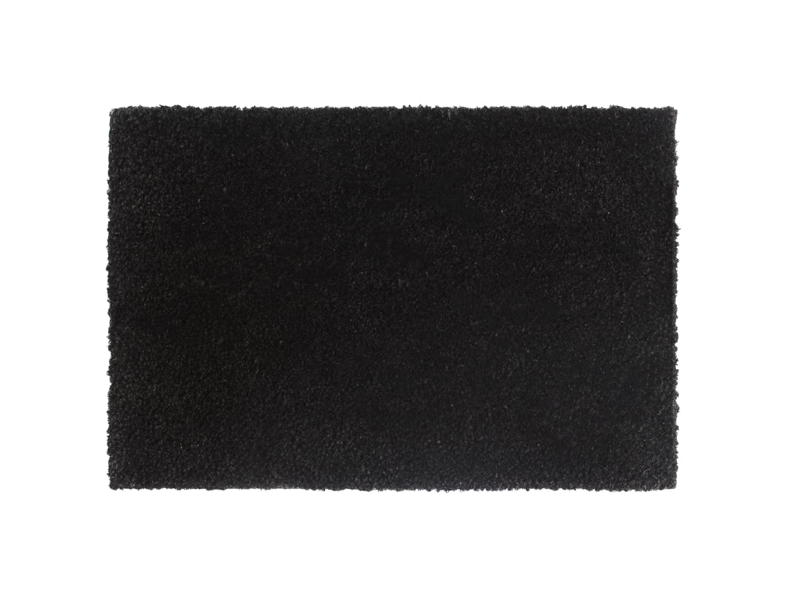 Tapetes Porta 5 Pcs 40x60 Cm Fibra Coco Tufada Preto