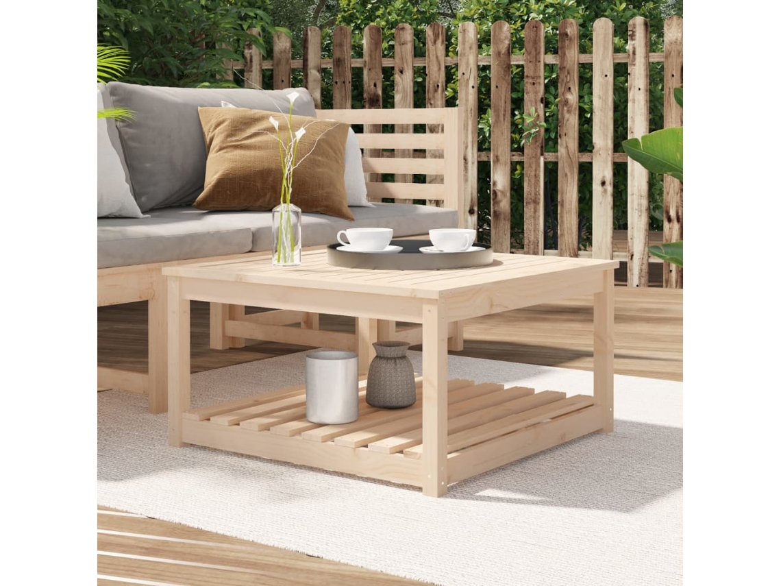 Vidaxl Mesa De Jardim 82,5x82,5x45 Cm Madeira De Pinho Maciça