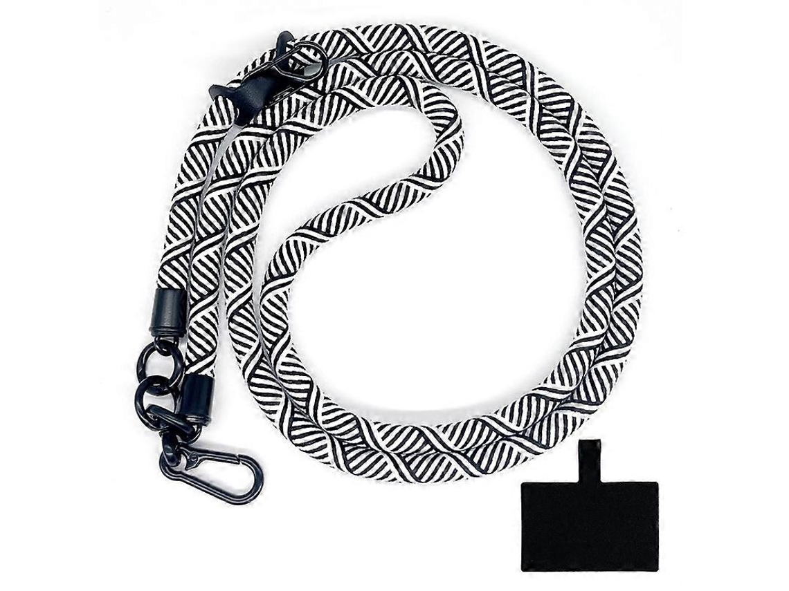 Cordão De Pescoço Anti-perda Em Poliéster Com Fecho Em Formato De L De 10 Mm Para Celular (tamanho G)