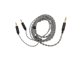 Cabo de Substituição e Upgrade para Fones de Ouvido, com Núcleo Trançado de Cobre Prateado 4 Fios, 3,5mm para 2,5mm Duplo EOOCOO