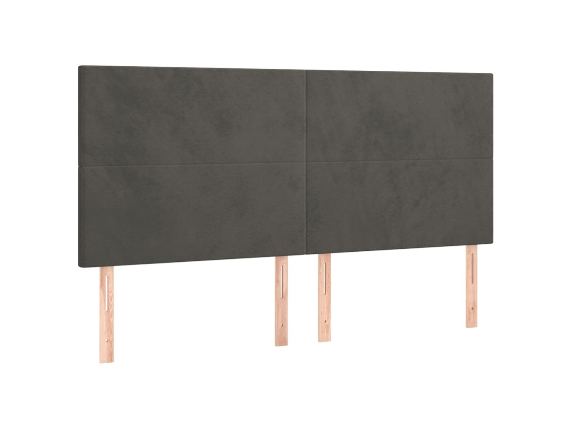 Cinza Escuro Cabeceira 180x5x118/128 Cm Veludo MAISON EXCLUSIVE