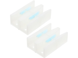 Conjunto De Guias Para Portas Correr Vidro 2 Peças Com Rodas E Guia In