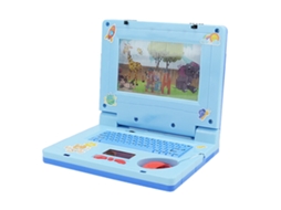 Notebook Infantil Com Som E Simulação De Música Alta Para Aprendizagem Educativa Em Inglês Para Crianças - Azul