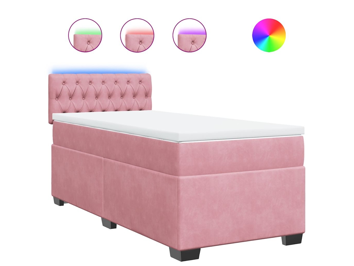 Box Spring Bed, Box Spring Beds Vidaxl Cor-de-rosa Veludo (80 X 200 Cm)