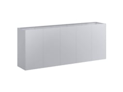 vidaXL Planter 200x40x80 cm aço galvanizado