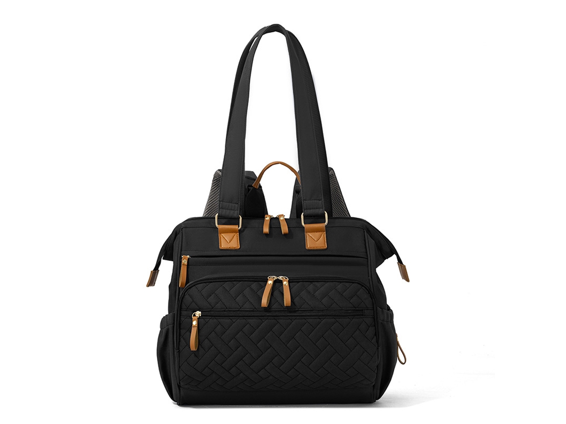 Mochila De Maternidade Hibbent 35x16x34cm (preto)
