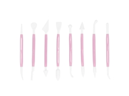 8pcs Diy Fondant Tool Bolo Pastelaria Escultura Cortador Chocolate Decoração Molde Conjunto Para Padaria Rosa