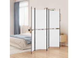 Vidaxl Biombo Com 4 Painéis 200x200 Cm Tecido Branco